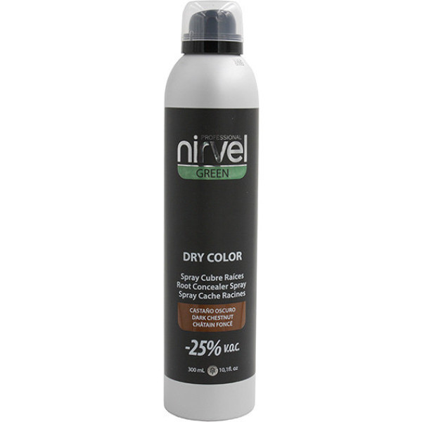 Nirvel Green Dry Color Spray Castaño Oscuro 300 Ml