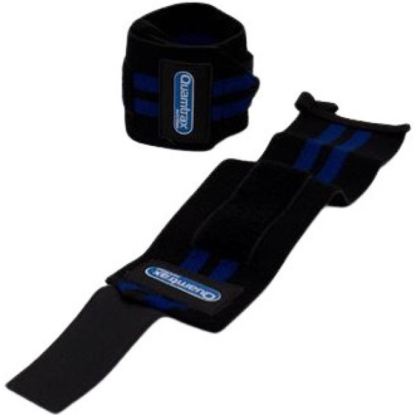 Quamtrax Knee Wrap Elastic & Cotton Black / Blue 180 Cm