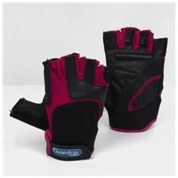 Quamtrax Gloves Leather Black - Pink