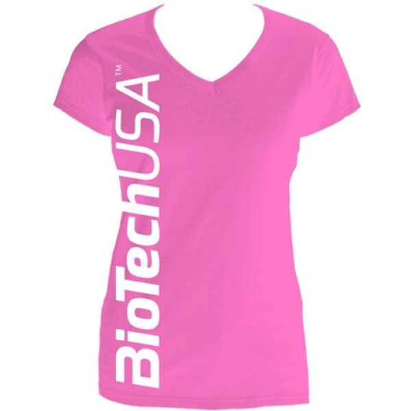 T-shirt rosa da donna di Biotech Usa