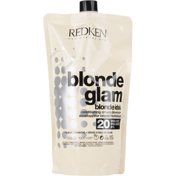 Revelador de crema de acondicionamiento de ídolo rubio redken 20vol. 1000 ml unisex