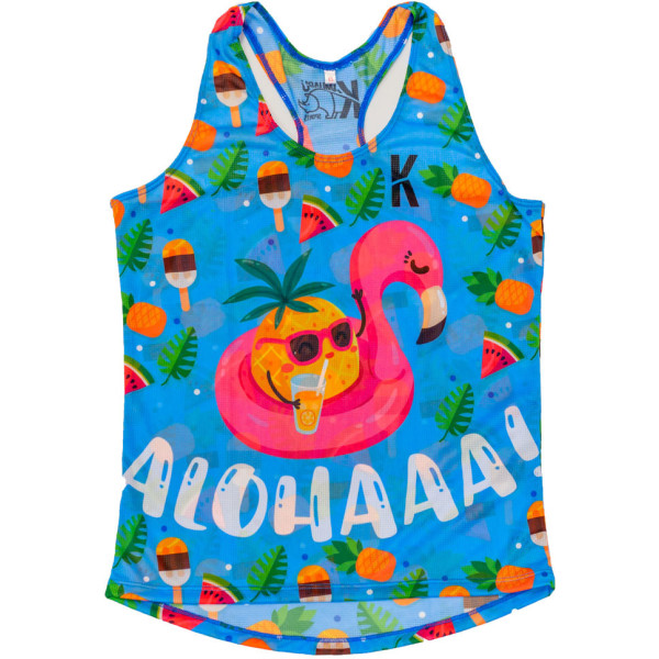Kamuabu Camiseta Running De Tirantes Para Mujer - Aloha Pineapple - 90grs