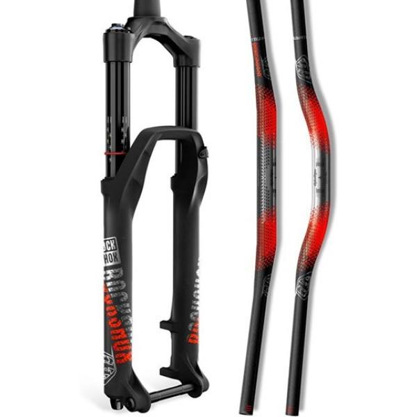 Rock Shox by sram Kit RS REC Adhesivos Troy Lee Silver/Orange (35 mm)