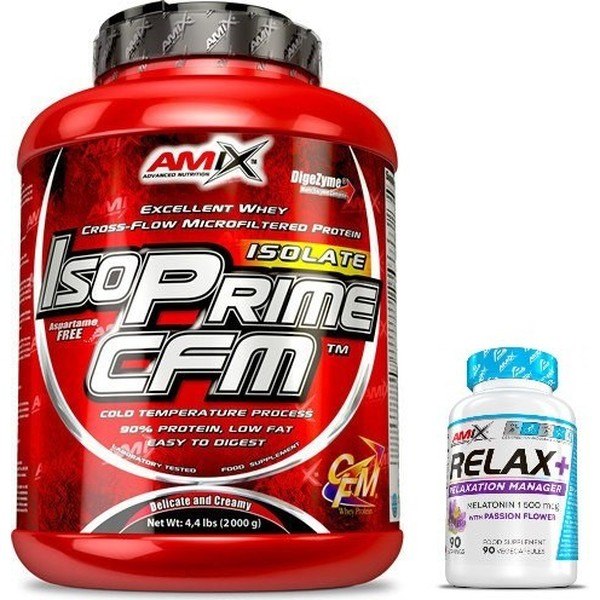 Pacote PRESENTE Amix IsoPrime CFM Proteína Isolada 2 Kg + Relax 30 Cápsulas