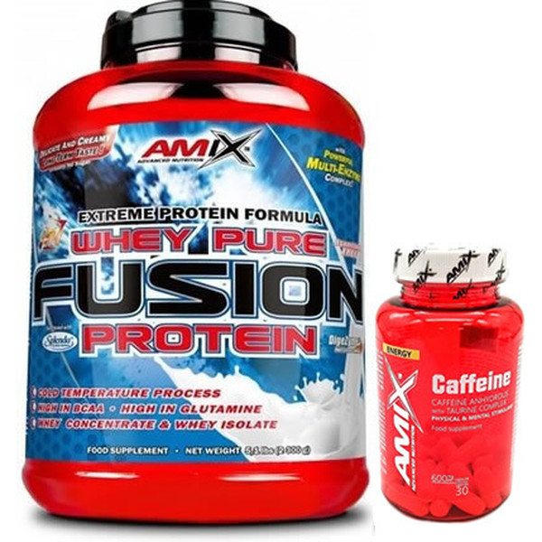 GESCHENKPAKET Amix Whey Pure Fusion 2,3 kg + Koffein 30 Kapseln