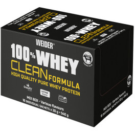 Weider 100% Whey Clean Protein Variado 18 Envelopes X 30 Gr