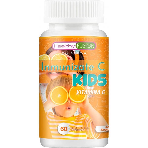 Healthy Fusion Inmunizante Para Niños Y Niñas Con Vitamina C Sabor Naranja 60 Comprimidos Masticables