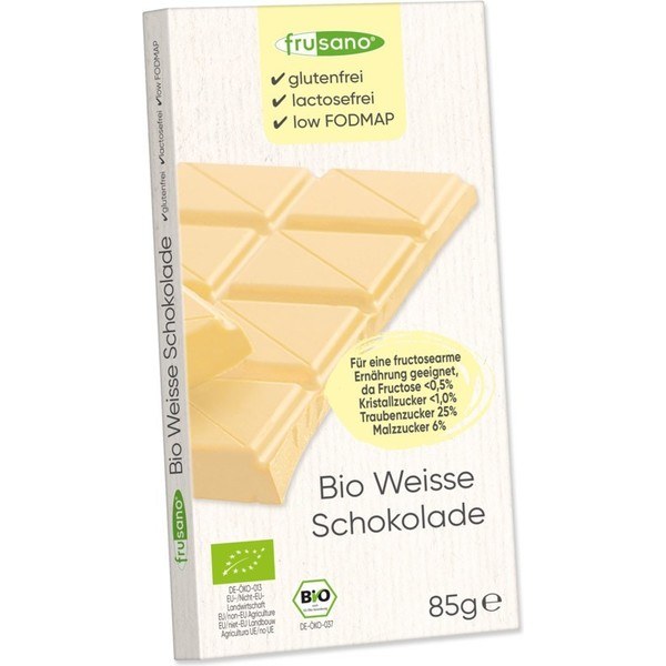 Frusano Chocolate Blanco Orgánico Puro 85 Gr