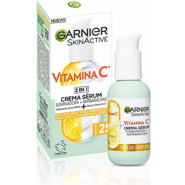 Garnier Skinactive Vitamina C Siero Crema Spf25 50 Ml Unisex