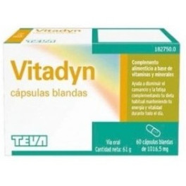 Teva Pharma Vitadyn Multivitamínico 60 Cápsulas Blandas