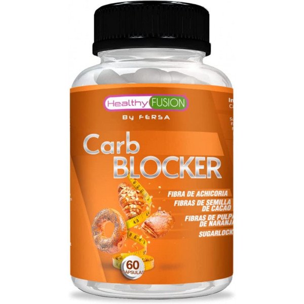 Healthy Fusion Carb Blocker 60 Caps - Bloqueador de grasas y carbohidratos con acción quemagrasas adelgazante