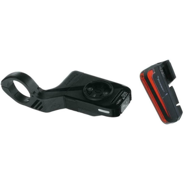Moon Juego De Luces Delantera Mx 2.4g Con Soporte Para Garmin/wahoo Trasera Cerberus 2.4g Usb Negro