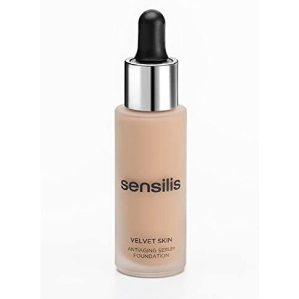 Sensilis Velvet Skin Base trucco 2 in 1 con acido ialuronico 05. Sabbia 30 ml