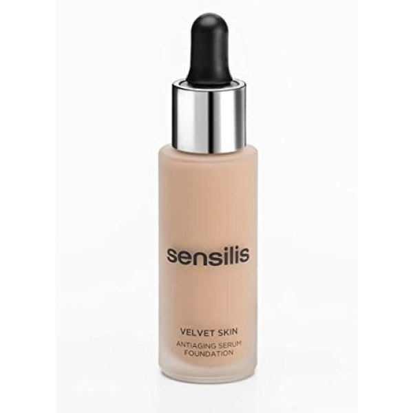 Sensilis Velvet Skin 2-in-1-Make-up-Basis mit Hyaluronsu00e4ure 05. Sand 30 ml