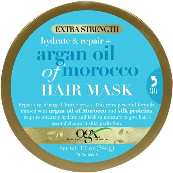 Ogx Hydrate & Repair Masque Capillaire Extra Fort Huile d'Argan 168 Gr Unisexe