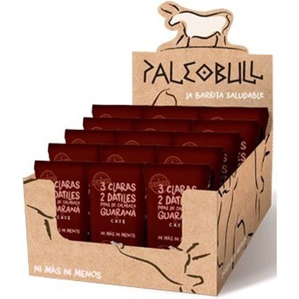 Paleobull Coffee and Guarana Bar 15 Bars x 55 Grams