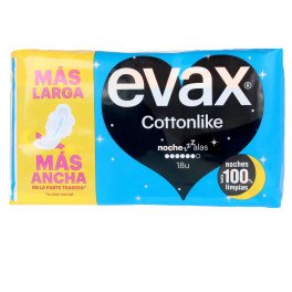 Evax Cottonlike Compresas Noche Alas 18 U Mujer
