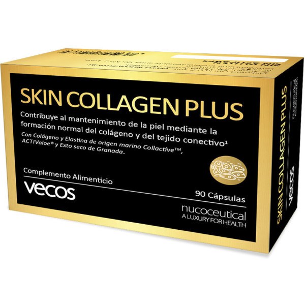 Skin Collagen Plus 90 Caps. Hidrata y reafirma tu piel. Con Vitamina C PREMIUM