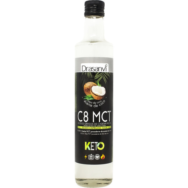 Drasanvi Olie Mct C8 Pure Kokosnoot 100% 500 ml Keto