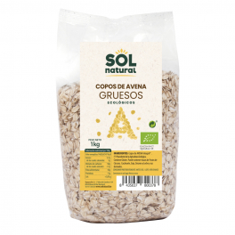 Solnatural Flocons d'Avoine Épais Famille Bio 1 Kg