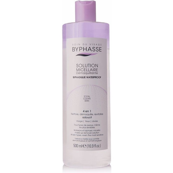 Byphasse Biphasic Solution Micellaire Démaquillante Hydrofuge 500 Ml