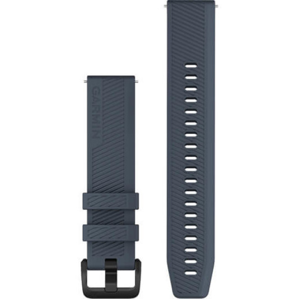 Cinturini a sgancio rapido Garmin 20 mm grigi con componenti in acciaio inossidabile nero