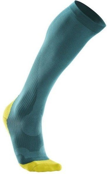 2XU Calcetines Compression Performance Run Sock Azul Peacock - Limón Mujer