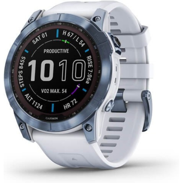 Garmin Fenix 7x Sapphire Solar White Titanium Blue