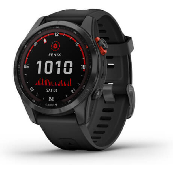 Garmin Fenix 7s Solar Grey avec bracelet noir