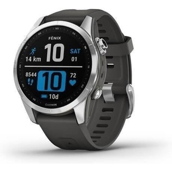 Garmin Fenix 7s Silver avec bracelet gris - Montre GPS multi-sport
