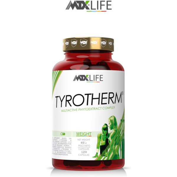 Mtx Nutrition Tyrotherm Life  [120 Cap]  -matriz De Fitoextractos Con Efecto Tiro-termogénico Sin Cafeína Que Aumenta El Metab