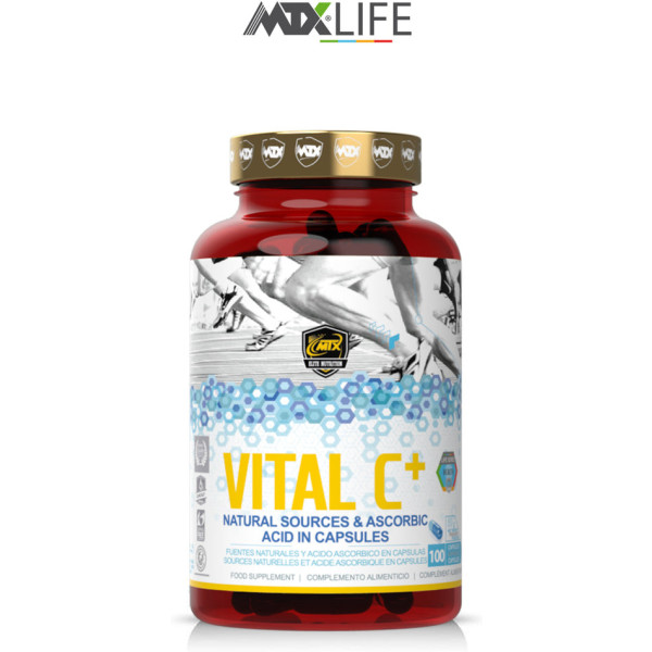Mtx Nutrition Vitalc Plus [100 Comp]  - Vitamina C En Forma De Acido Ascórbico Premium De Calidad Farmacéutica Pura Y Altament