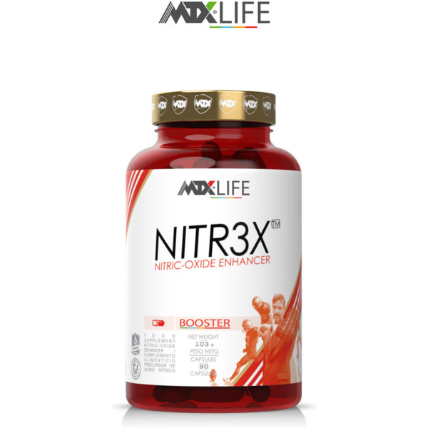 Mtx Nutrition Nitr3x  90 Capsulas  - Matriz De Arginina Aakg Citrulina Malato Y Beta-alanina? De Poderosos Efectos: Vasodilata