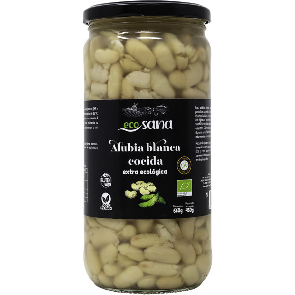 Ecosana Weiße Bohne gekocht Extra Bio 660-450 Gr