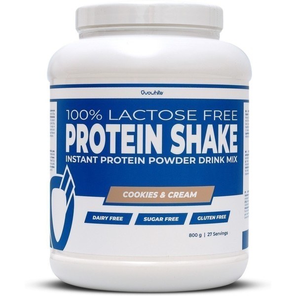 Ovowhite Protein Shake Instant 800 gr  Sin Lactosa - Batido De Proteína Al Instante Completamente Libre de Lácteos