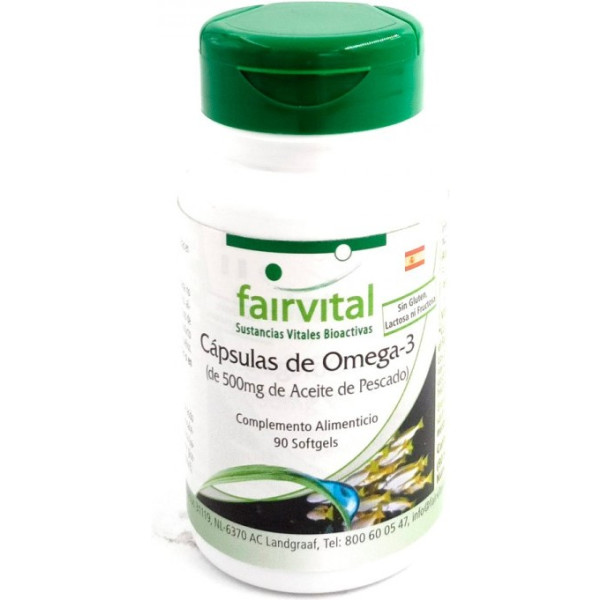 Fairvital Omega 3 De Aceite De Pescado De 1000mg - 90 Caps -antinflamatorio - Antioxidante