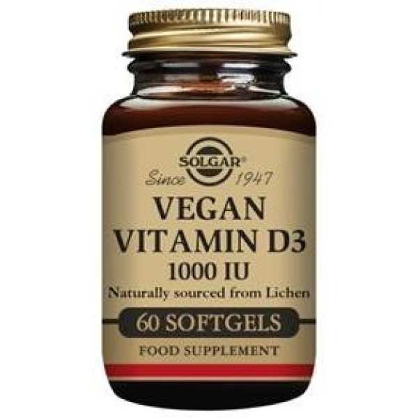 Solgar Végétalien Vitamine D3 1000ui - 60 Gélules
