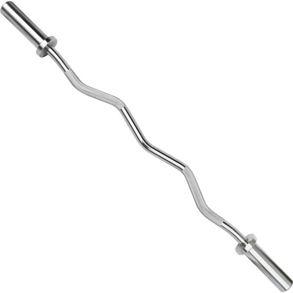 Gladiatorfit Barra De Curl Para Bíceps De 120 Cm Con Un Diámetro De Acero De 50mm + 2 Discos De Parada