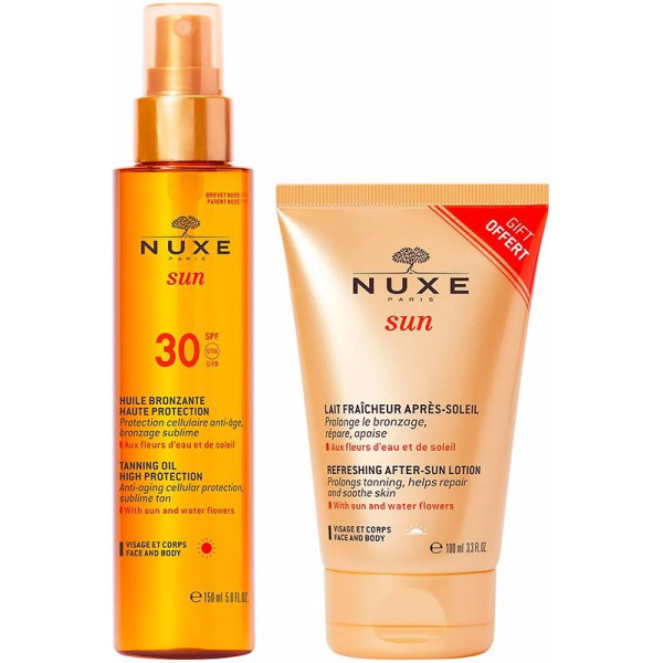 Nuxe Sun Huile Bronzante Haute Protection Spf30 Lot 2 stuks Unisex