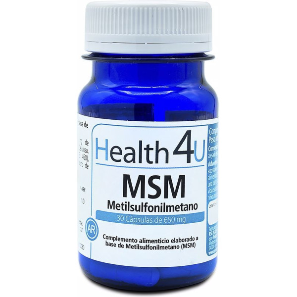 H4u Msm Méthylsulfonylméthane 650 Mg 30 Gélules Unisexe