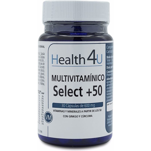 H4u Multivitamines Select +50 30 Capsules Unisexe