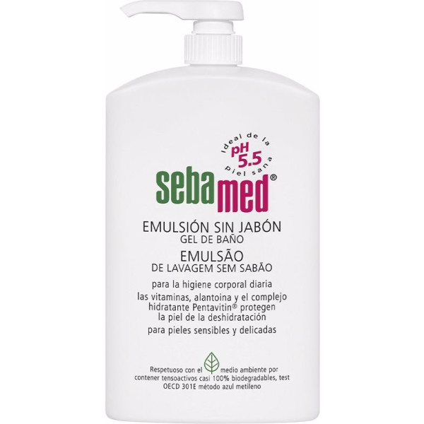 Sebamed Emulsie Zonder Zeep Badgel 1000 Ml Unisex