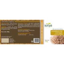 Sotya Levure de Bière 600 Comprimés