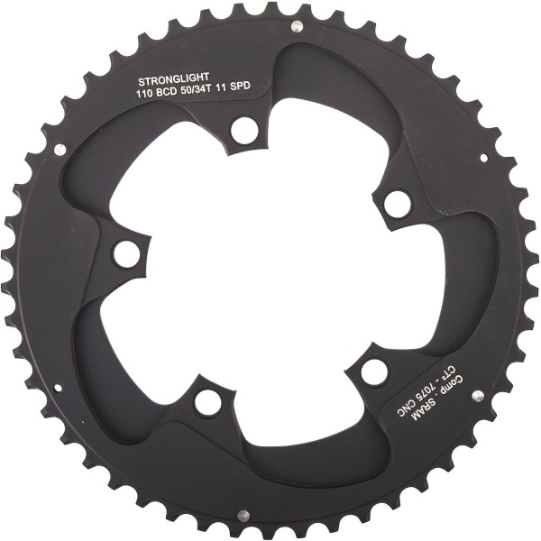 Plateau Stronglight 110 Bcd 5 bras 48 dents Sram Force/red 22 11sp Noir