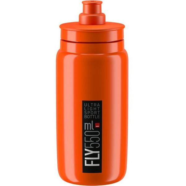 Elite Bidon Fly Naranja Logo Negro 550 Ml