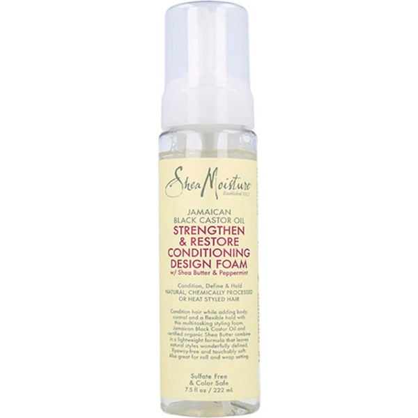 Shea Moisture Jamaican Black Castor Oil Acondicionador Design Espuma 75oz/222 Ml