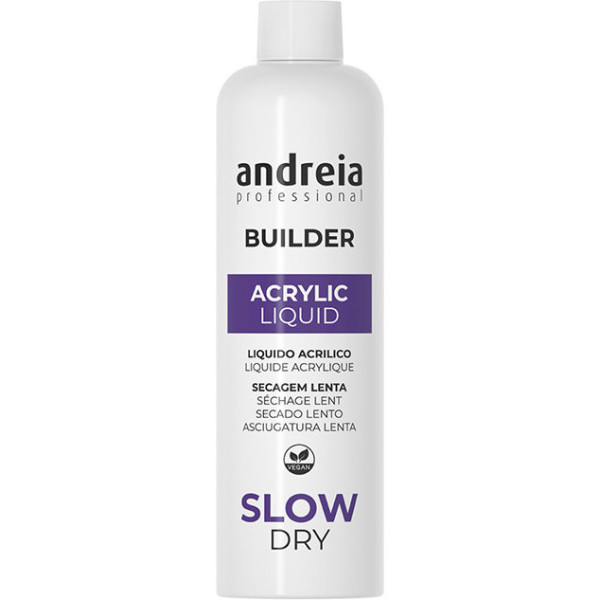 Andreia Professional Builder Acryl Vloeistof Langzaam Droog Acryl Vloeistof Langzaam Droog 250 Ml