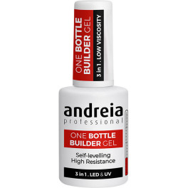 Andreia Professional One Bottle Builder Gel Construcción 3 En 1 Baja Viscosidad Soft White 14 Ml