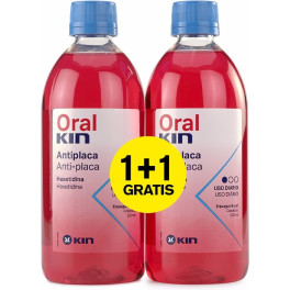 Kin Oral  Enjuague Bucal Anti-placa Lote 2 Piezas Unisex