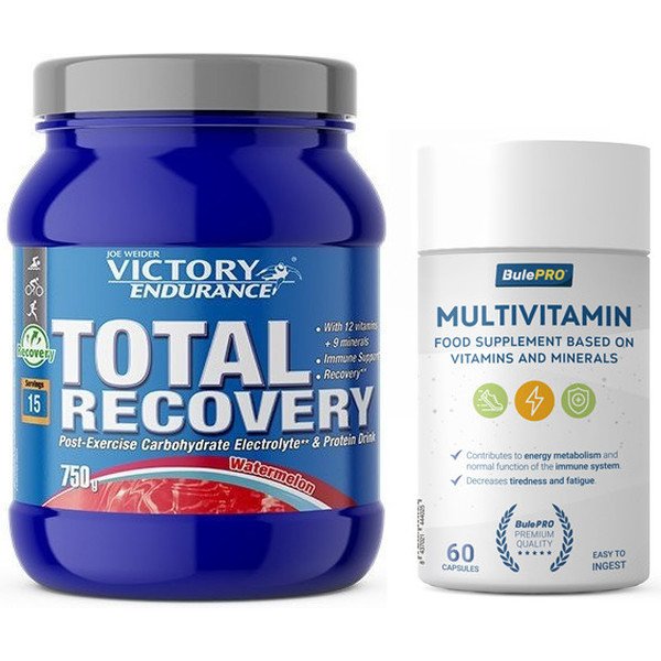 Pack Victory Endurance Total Recovery 750g + BulePRO Multivitaminen 60 Caps